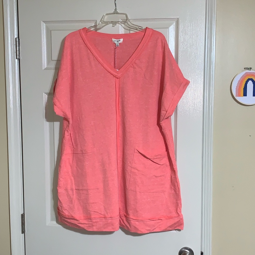 NWT Umgee pink tunic size L